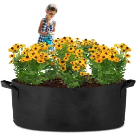 1 Pack 100 Gallon 100cm 50cm Grow Bag | Heavy Duty Thickened Plant Pots with Handles | Farming Gardening Tree