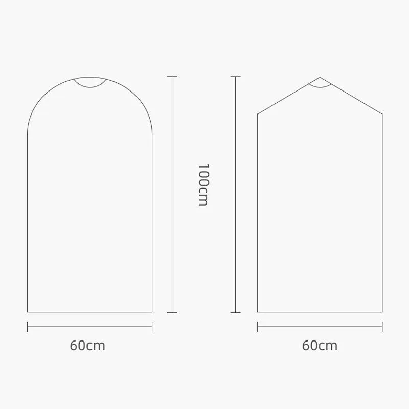 100 Disposable Dust Bags | 60x120cm | Thick PE Material | Transparent