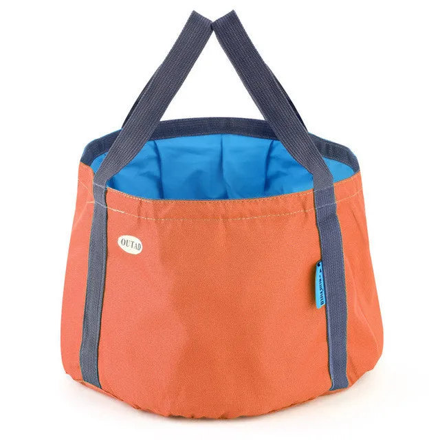 10L Portable Outdoor Travel Foldable Folding Camping Washbasin Basin Bucket Bowl Sink Washing Bag Water bucket free shipping