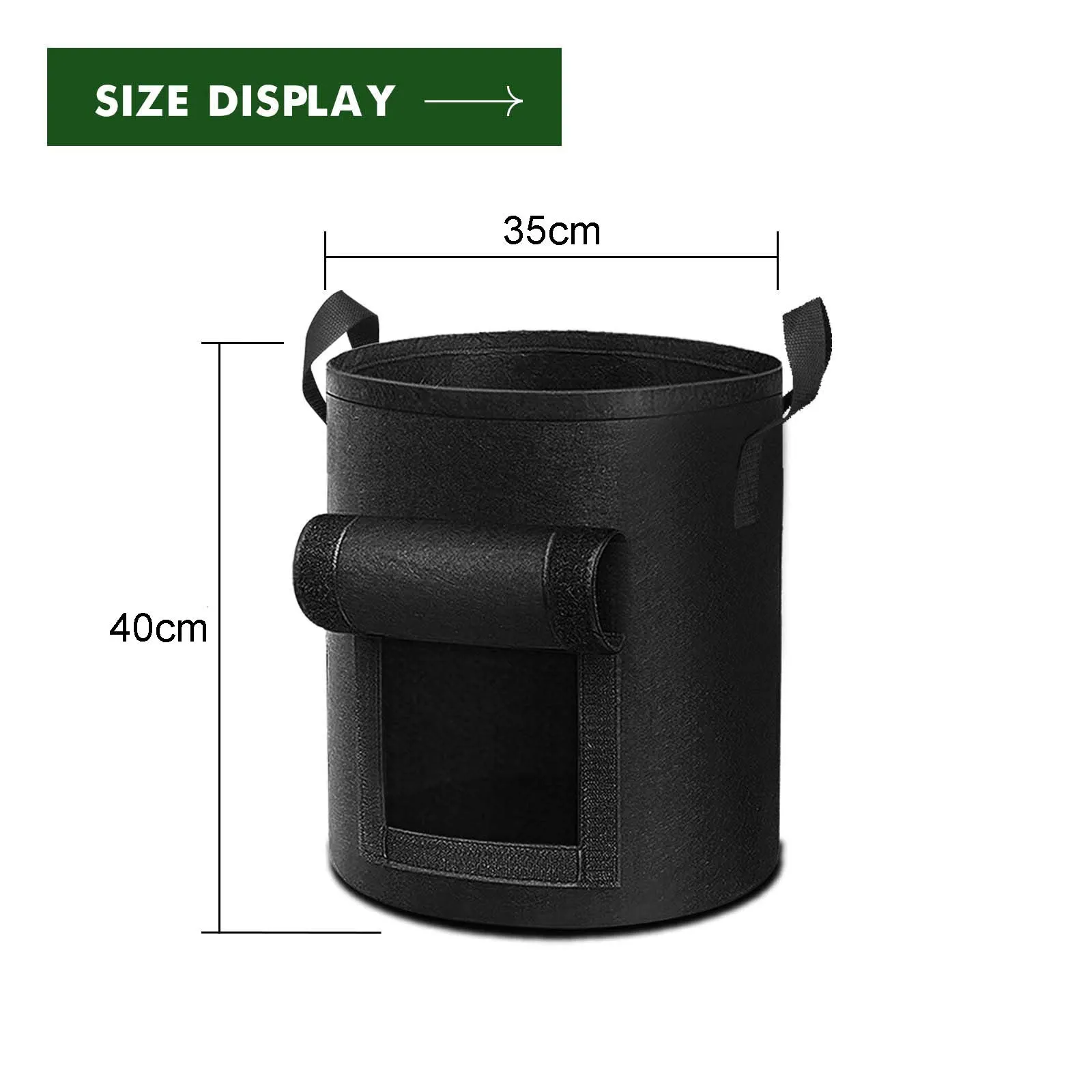 5-Pack 10 Gallons Plant Grow Bag | Potato Container Pots with Handles | Garden Planter | Black