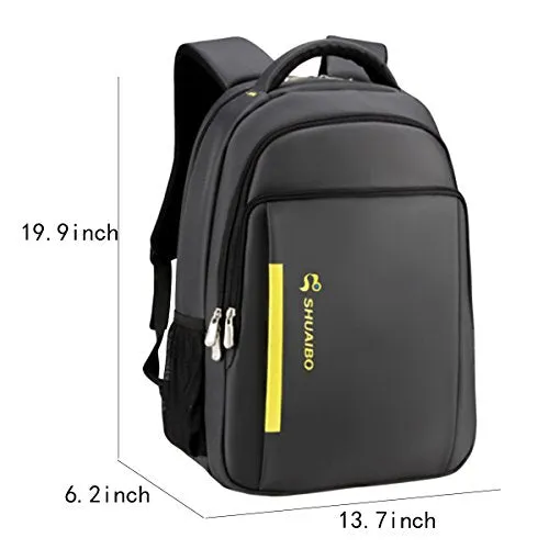 ABage Unisex Laptop Backpack 15.6" Water Resistant Travel College School Backpacks, Grey