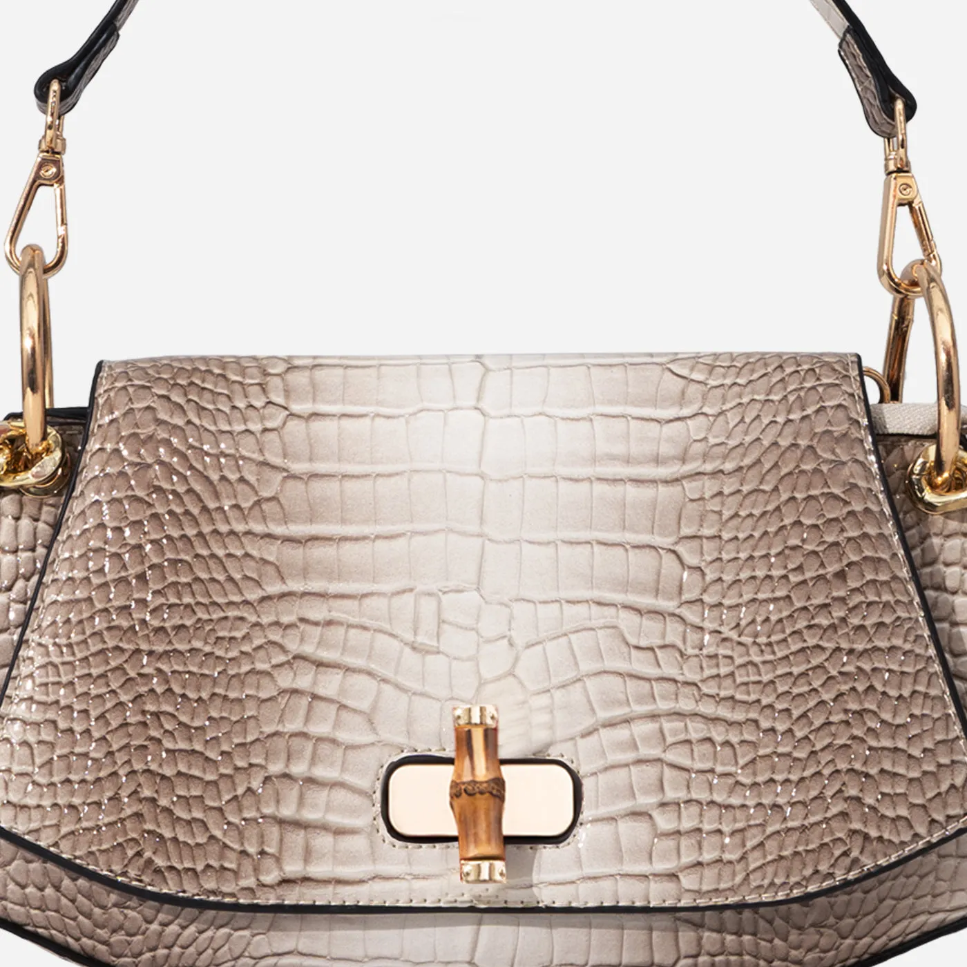 Bamboo Croc Shoulder Gerald Bags