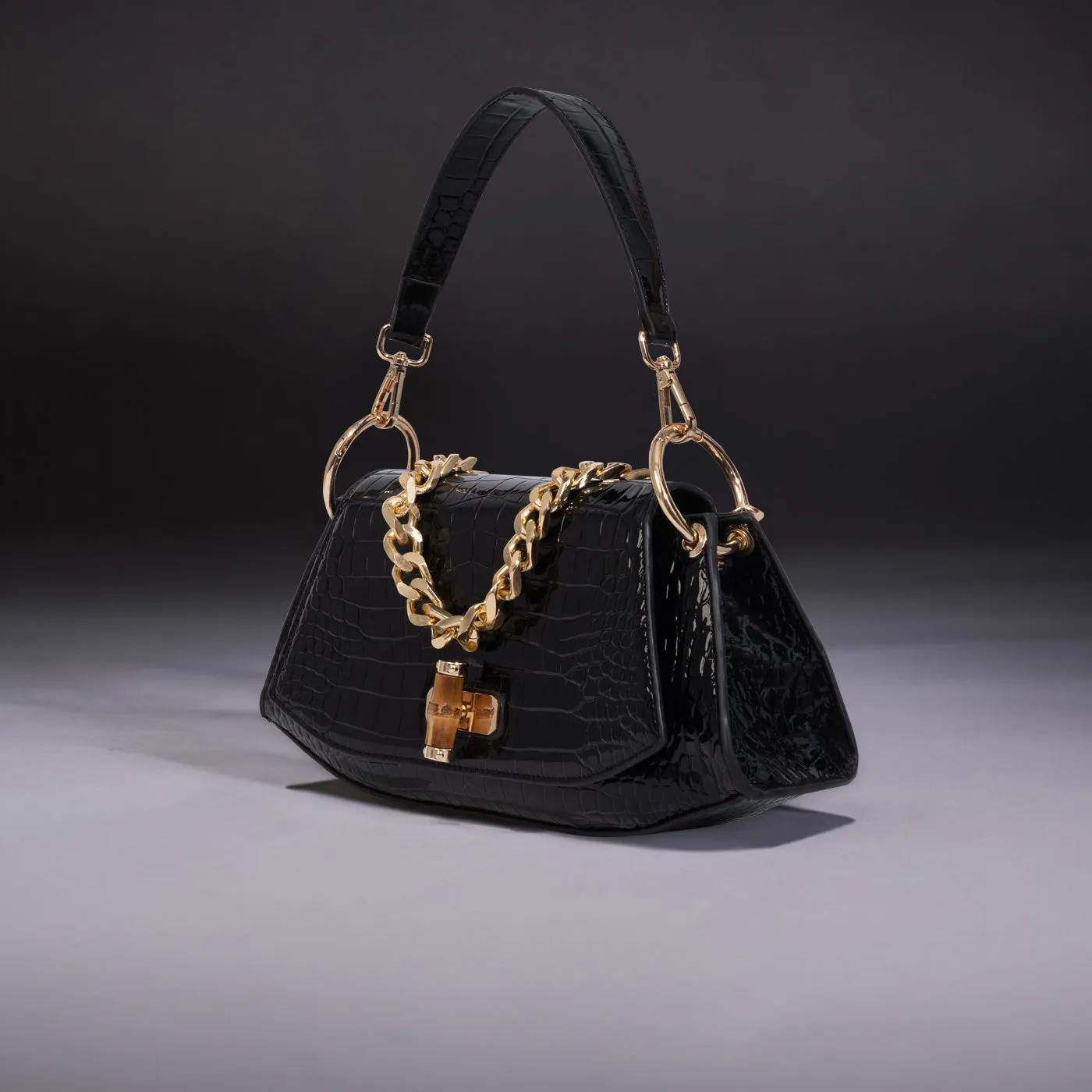 Bamboo Croc Shoulder Gerald Bags