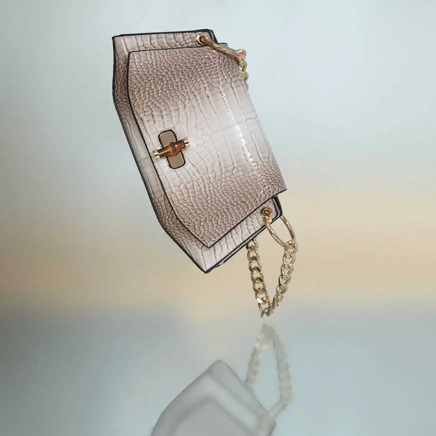 Bamboo Croc Shoulder Gerald Bags