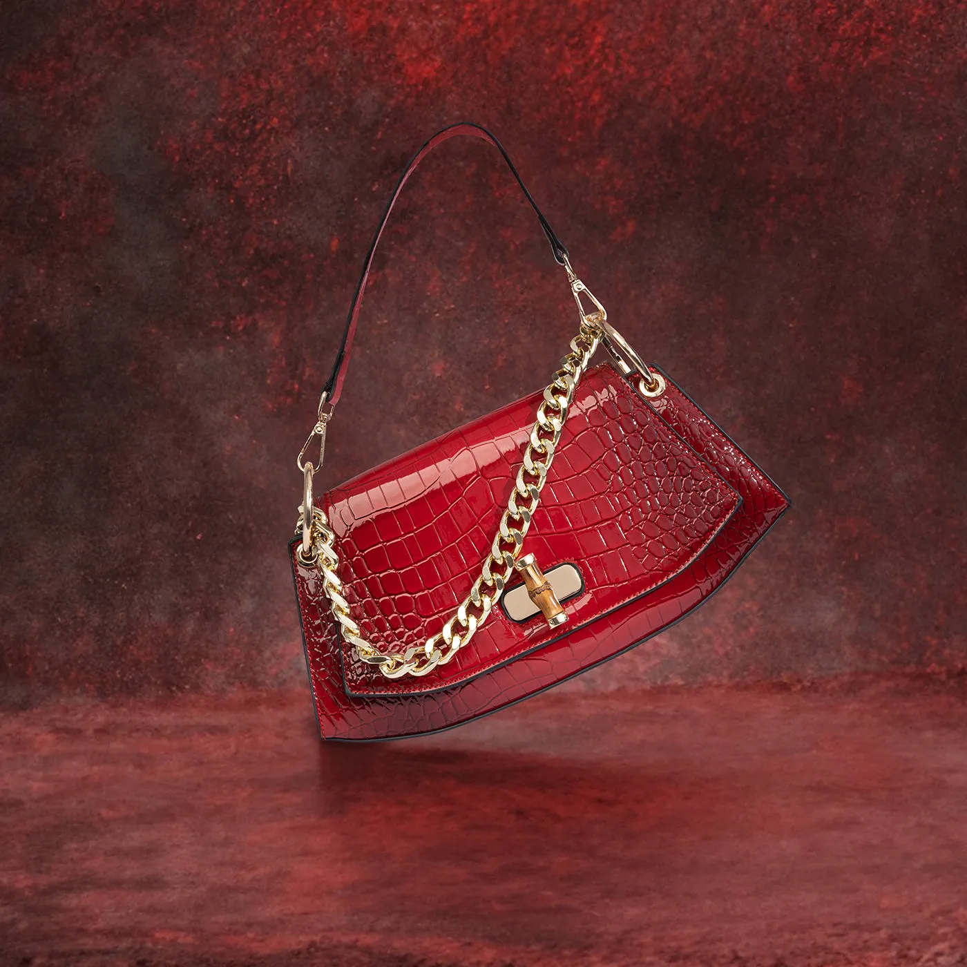 Bamboo Croc Shoulder Gerald Bags