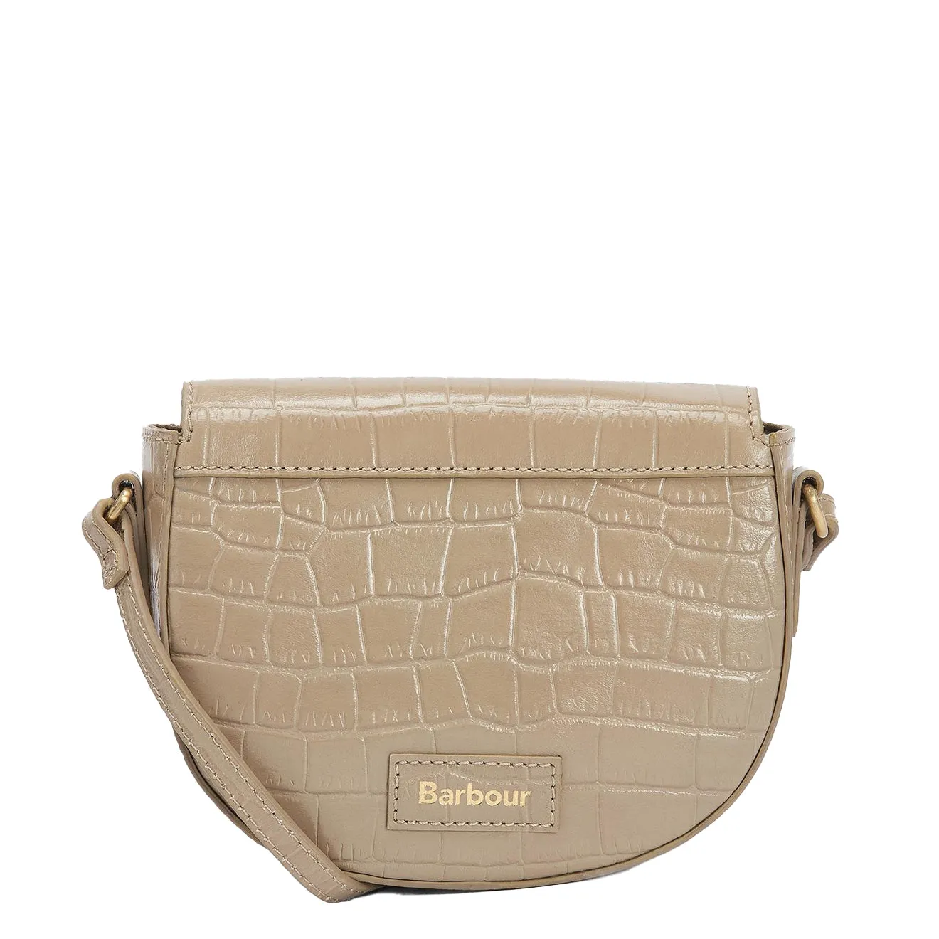 Barbour Eilein Leather Saddle Bag Honey