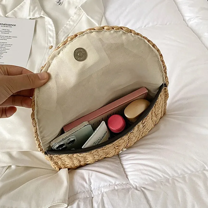 Beach-Inspired Summer Chic Woven Straw Clutch Handbags