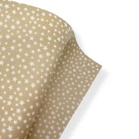 BEIGE STARS PREMIUM FAUX LEATHER FABRICS