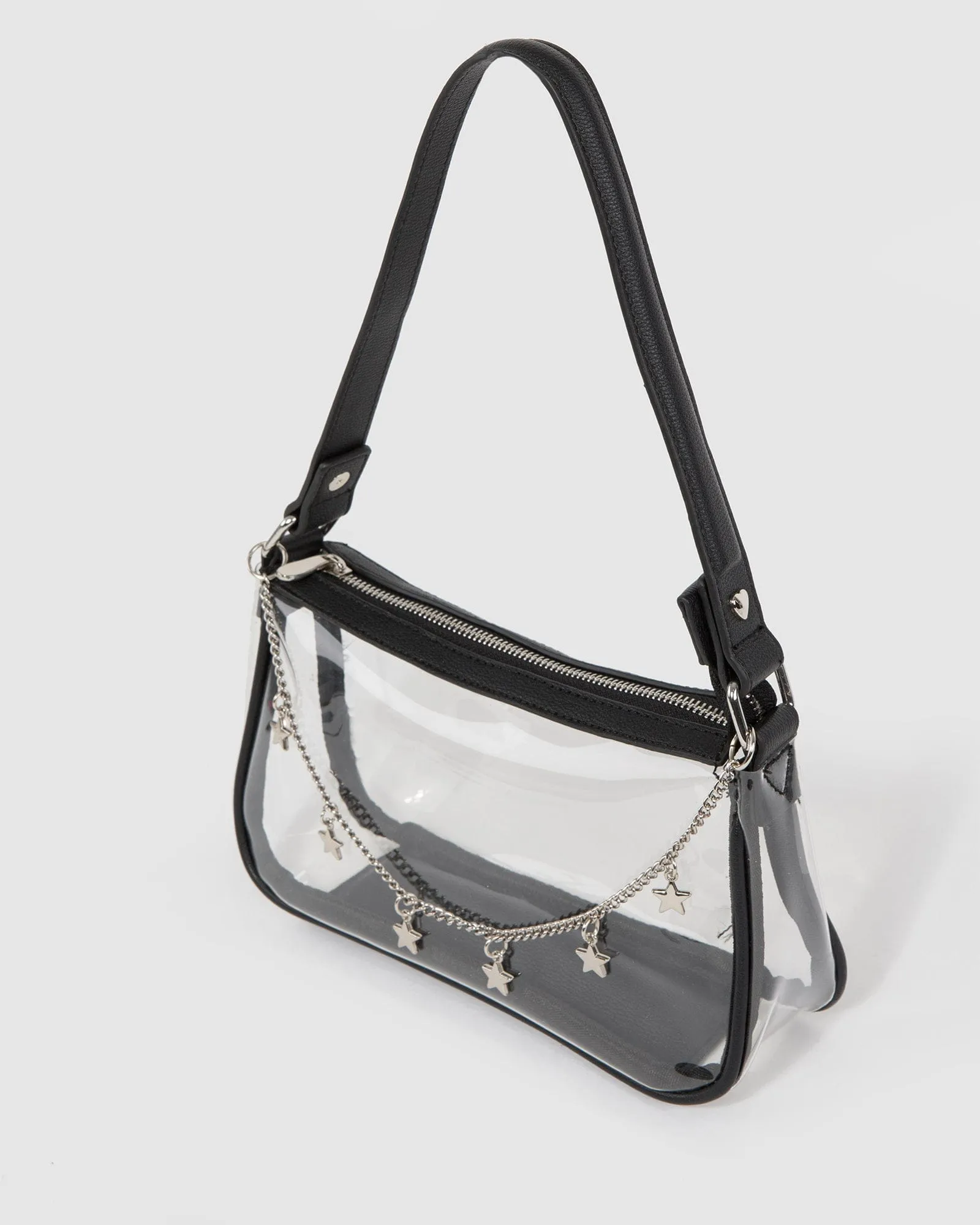 Black Carrie Star Clear Shoulder Bag