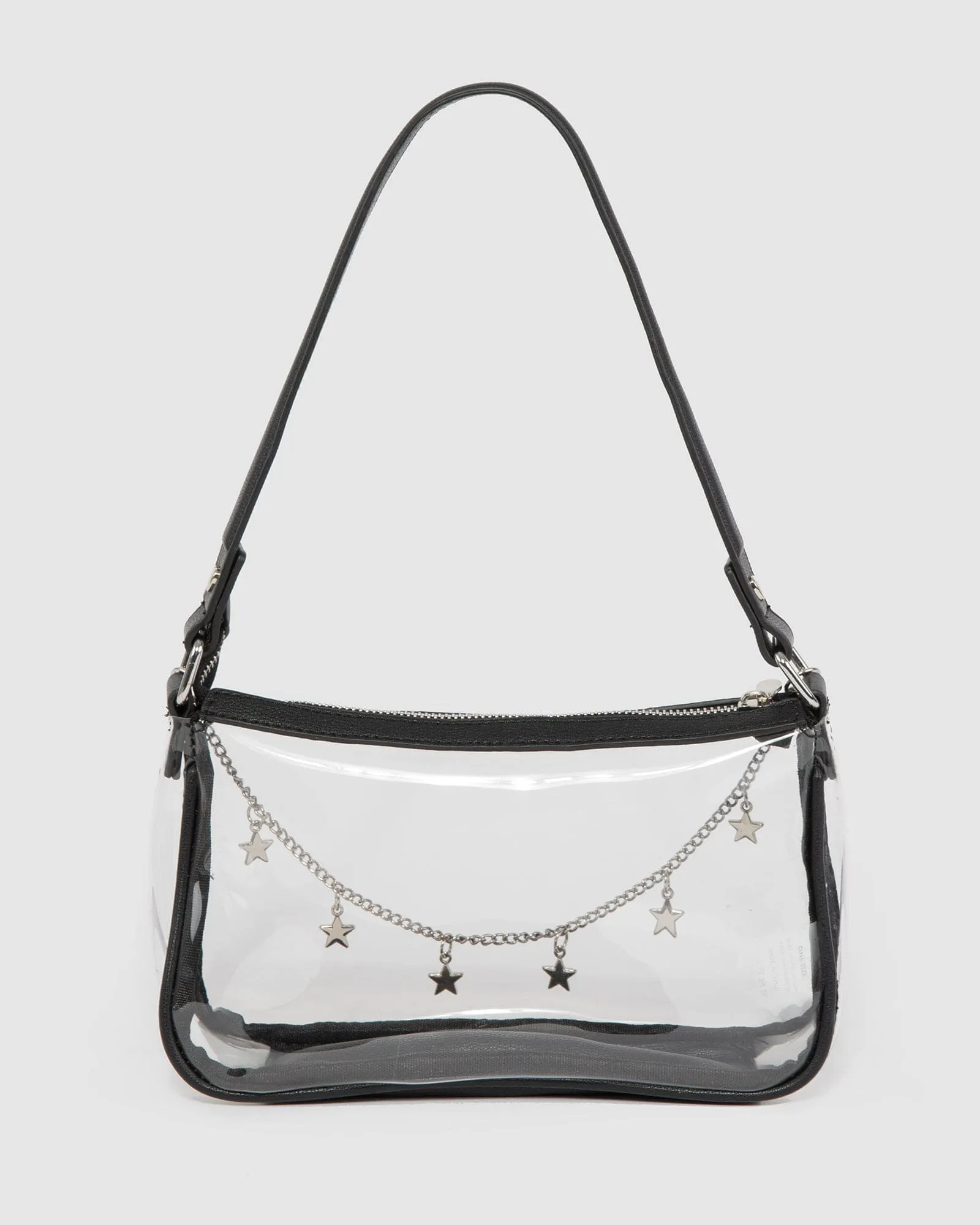 Black Carrie Star Clear Shoulder Bag