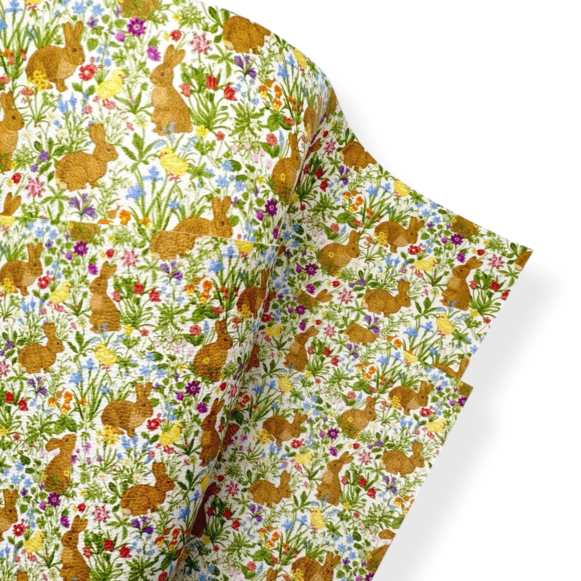 BLOOM BUNNY MEADOW PREMIUM FAUX LEATHER FABRICS