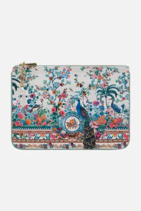 CAMILLA - Small Canvas Clutch PLUMES AND PARTERRES
