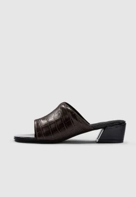 Camille Mules Brunette Croc