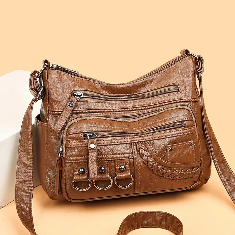 Claudia | Vintage Charm Soft Zip Bag