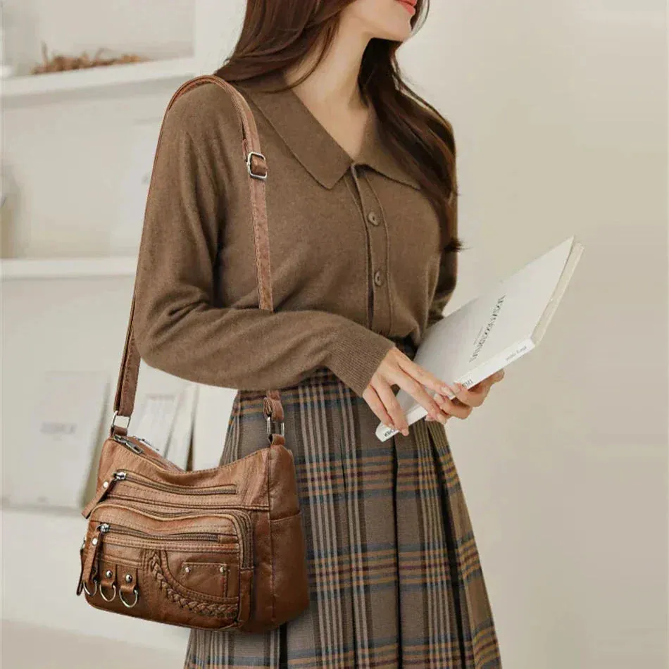 Claudia | Vintage Charm Soft Zip Bag