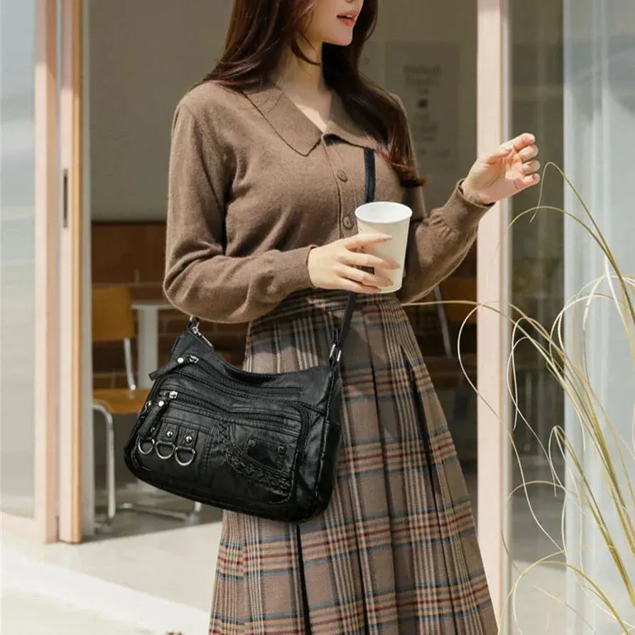 Claudia | Vintage Charm Soft Zip Bag