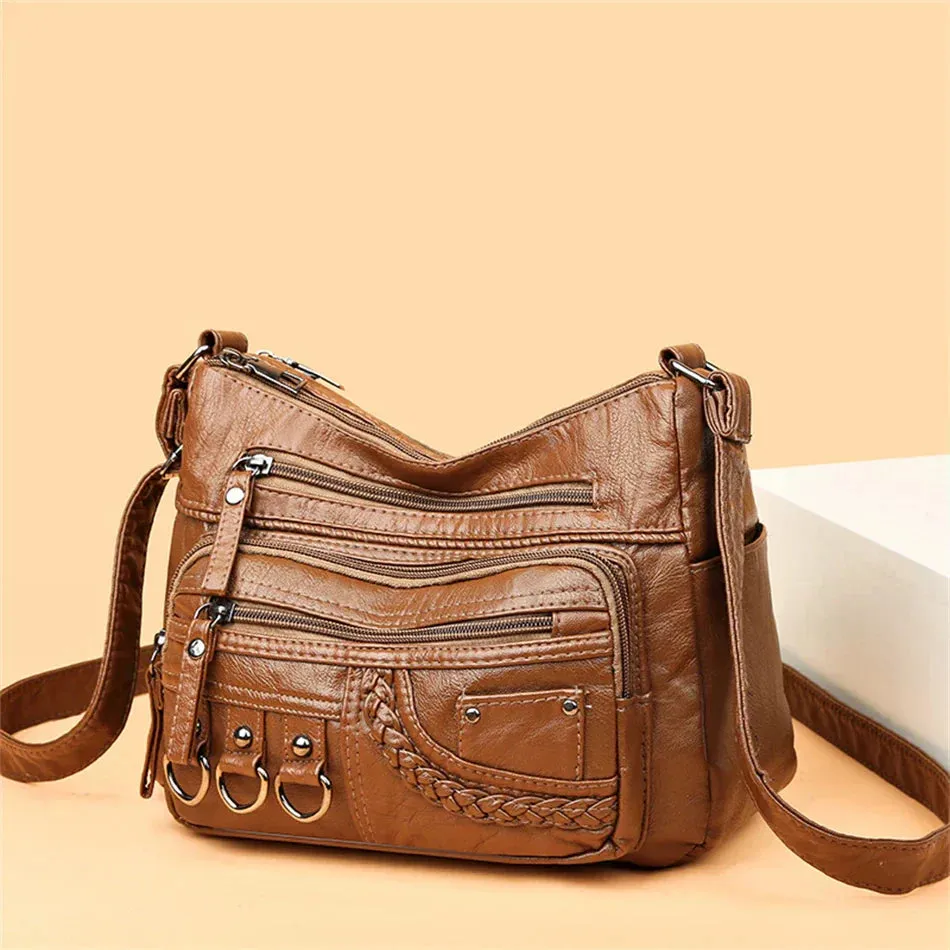 Claudia | Vintage Charm Soft Zip Bag