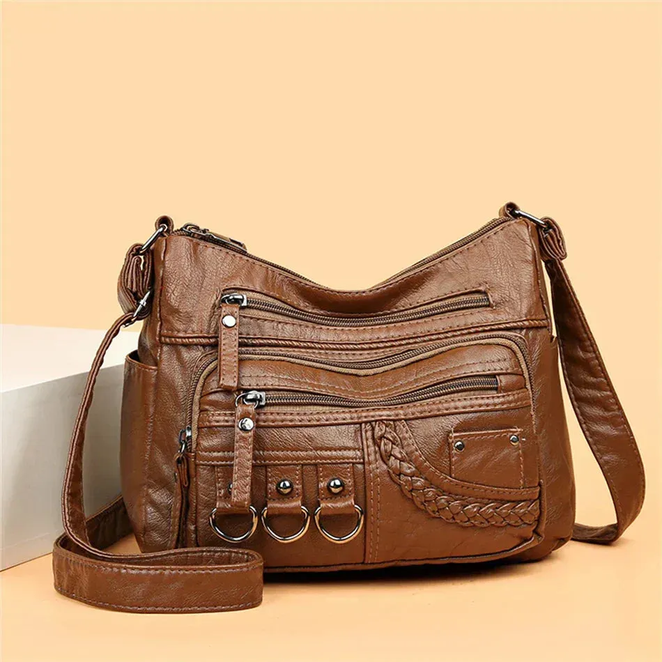 Claudia | Vintage Charm Soft Zip Bag