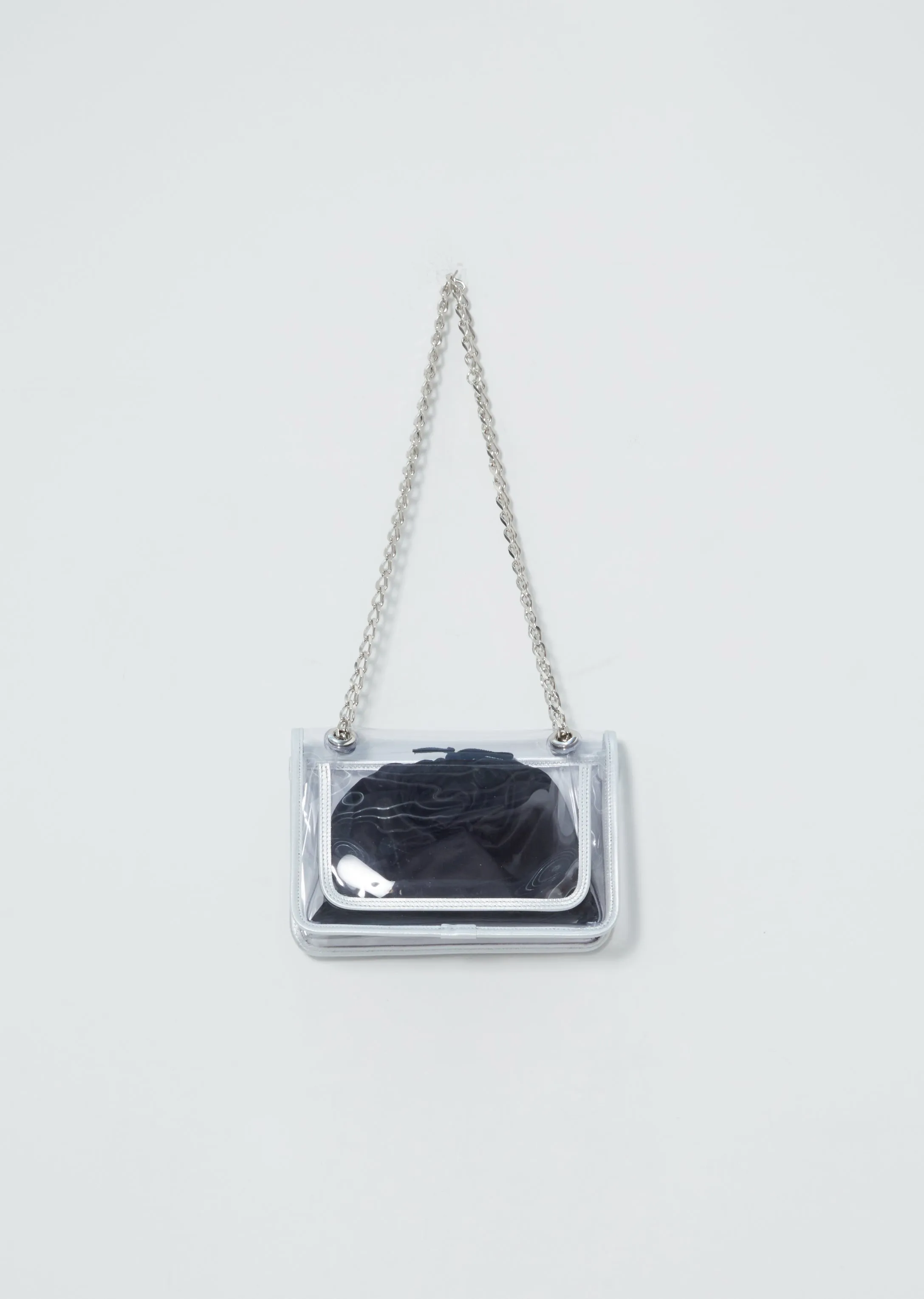 Clear PVC & Leather Trim Bag