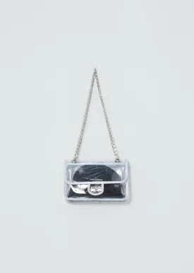 Clear PVC & Leather Trim Bag