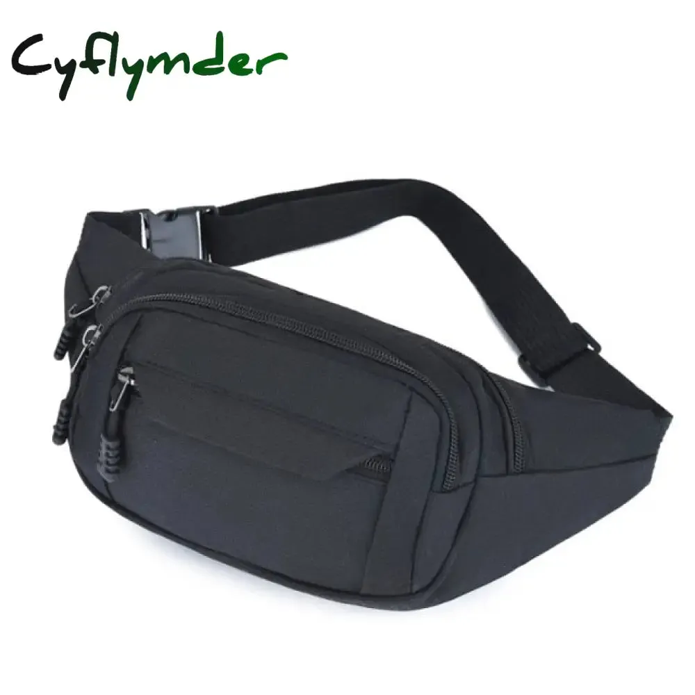 Cyflymder Fashion Men Women Waist Bag Casual Fanny Pack Purse Large Phone Belt Bag Pouch Canvas Outdoor Travel Phone Bag Banana Hip Bags