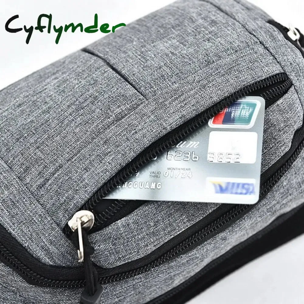 Cyflymder Fashion Men Women Waist Bag Casual Fanny Pack Purse Large Phone Belt Bag Pouch Canvas Outdoor Travel Phone Bag Banana Hip Bags