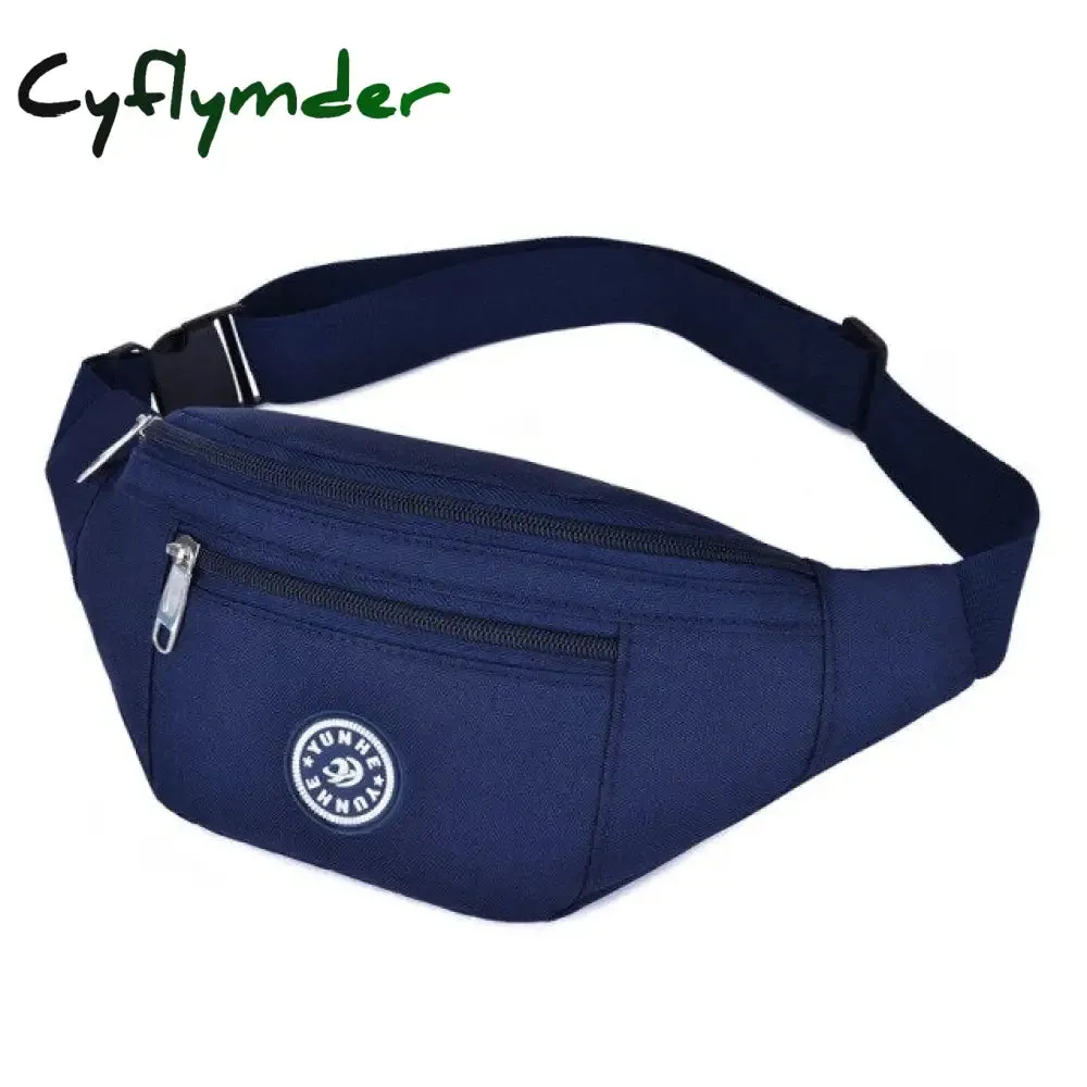 Cyflymder Fashion Men Women Waist Bag Casual Fanny Pack Purse Large Phone Belt Bag Pouch Canvas Outdoor Travel Phone Bag Banana Hip Bags