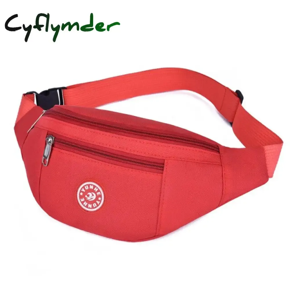 Cyflymder Fashion Men Women Waist Bag Casual Fanny Pack Purse Large Phone Belt Bag Pouch Canvas Outdoor Travel Phone Bag Banana Hip Bags