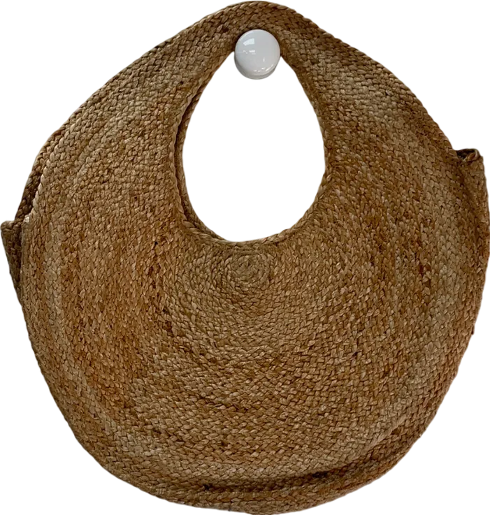 Diptyque Beige Straw Shoulder Bag One Size