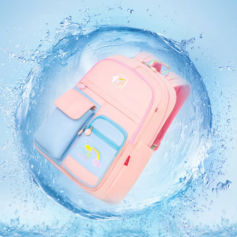 Fresh and Cute Little Girl Student Backpack with Hanging Ornaments