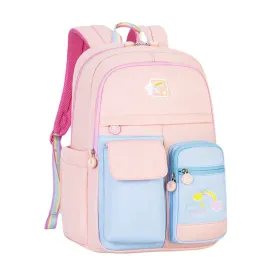 Fresh and Cute Little Girl Student Backpack with Hanging Ornaments