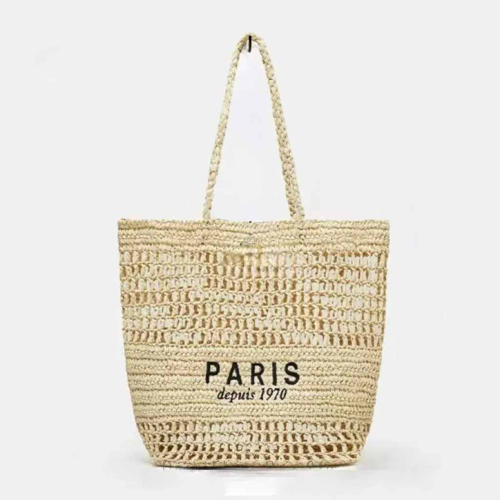 Handwoven Straw Summer Shoulder Bag for Women – Spacious Hollow Out Design, Perfect for Summer Beach Vacations & Casual Outings
