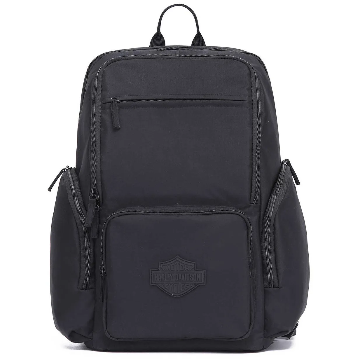 Harley-Davidson Bar & Shield Logo Crinkle Nylon Water-Resistant Backpack, Black 93814