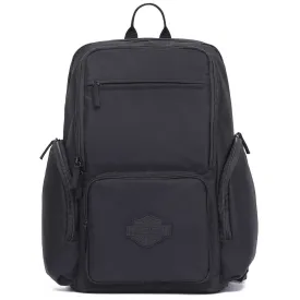 Harley-Davidson Bar & Shield Logo Crinkle Nylon Water-Resistant Backpack, Black 93814