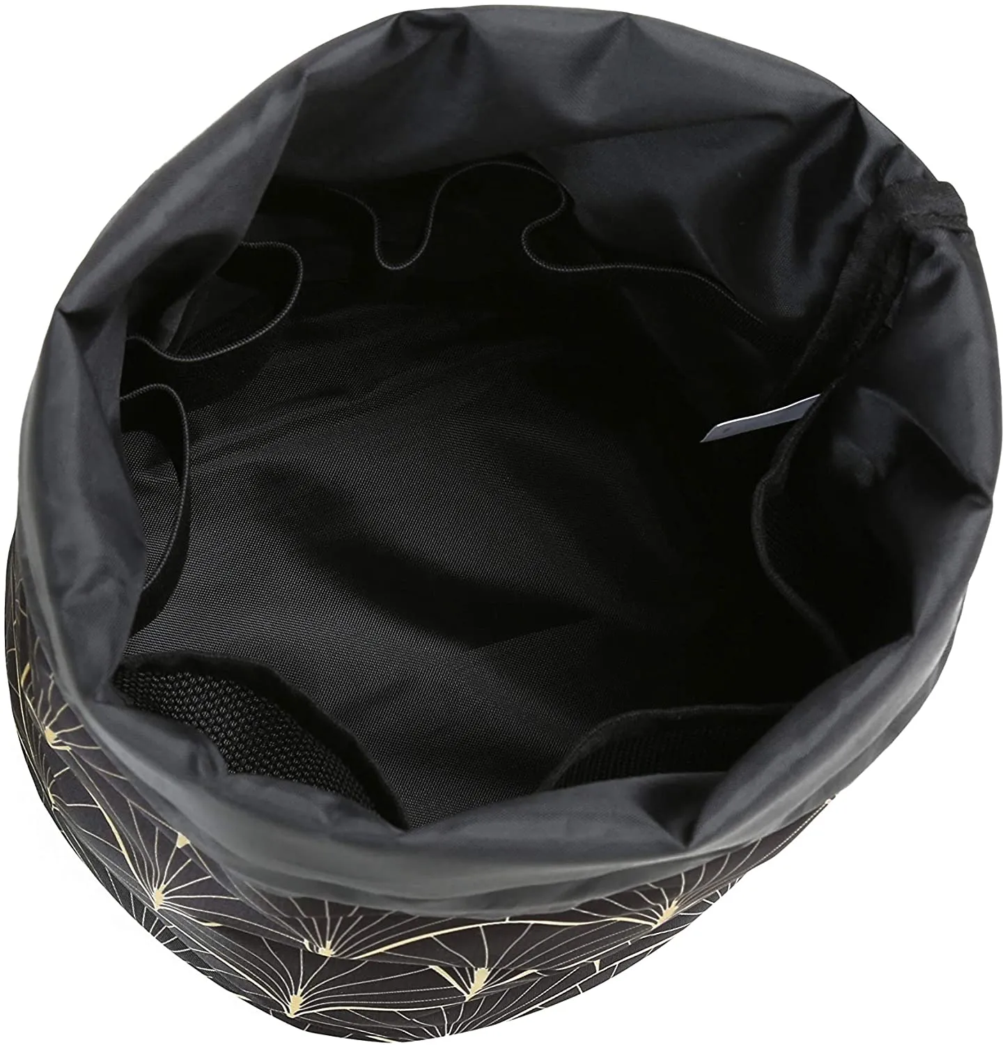 Jadyn B Cinch Top Compact Travel Makeup Bag and Cosmetic Organizer for Women (Deco Frond)