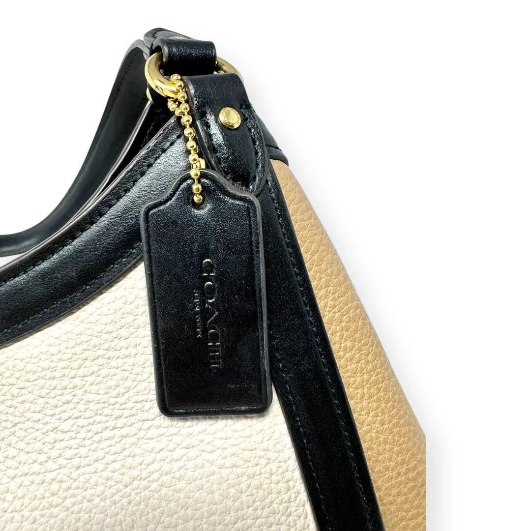 Kristy Leather Shoulder Bag in Colorblock By Coach  Size: Medium