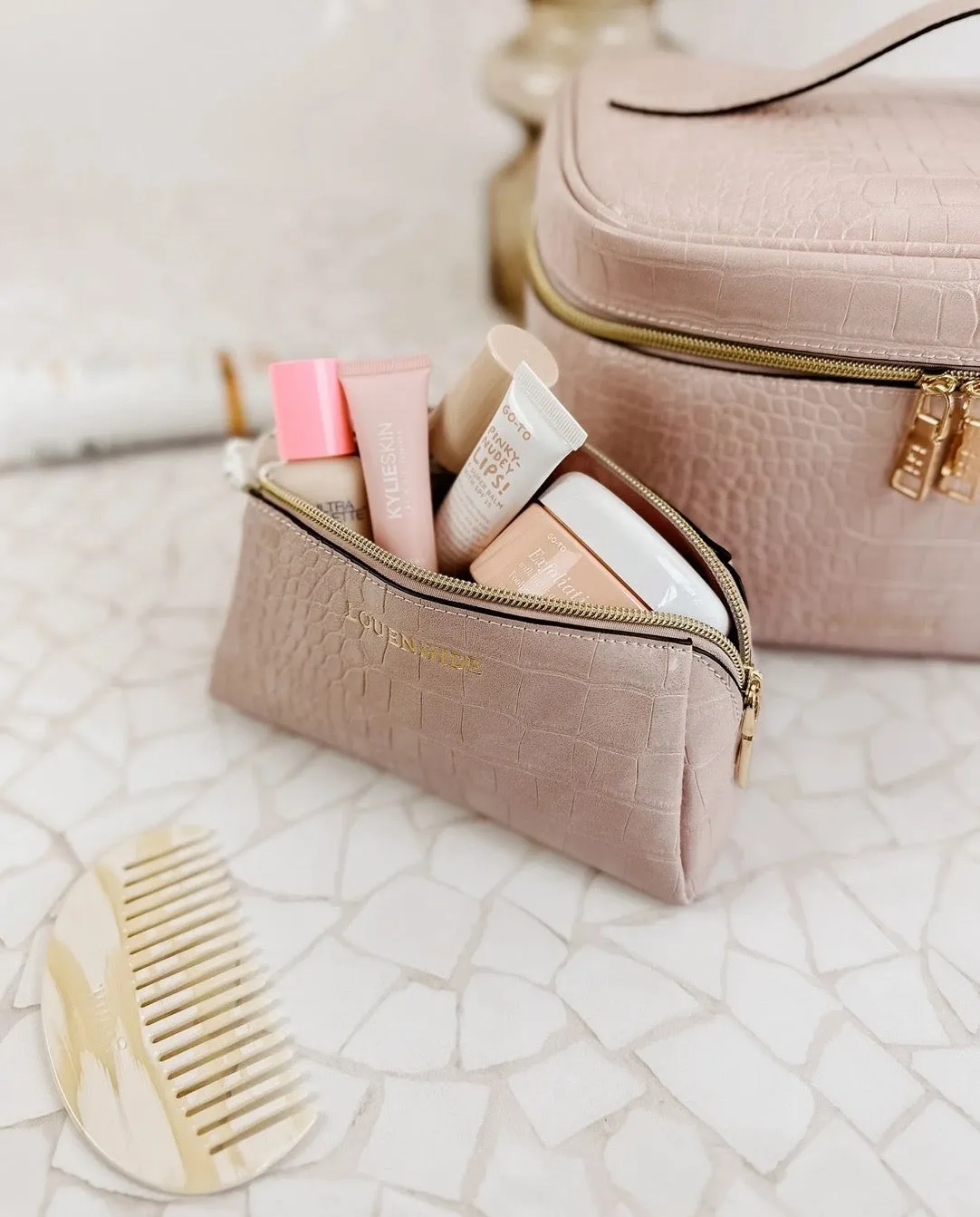 Madrid & Bonnie cosmetic Set Croc!  50% Off!