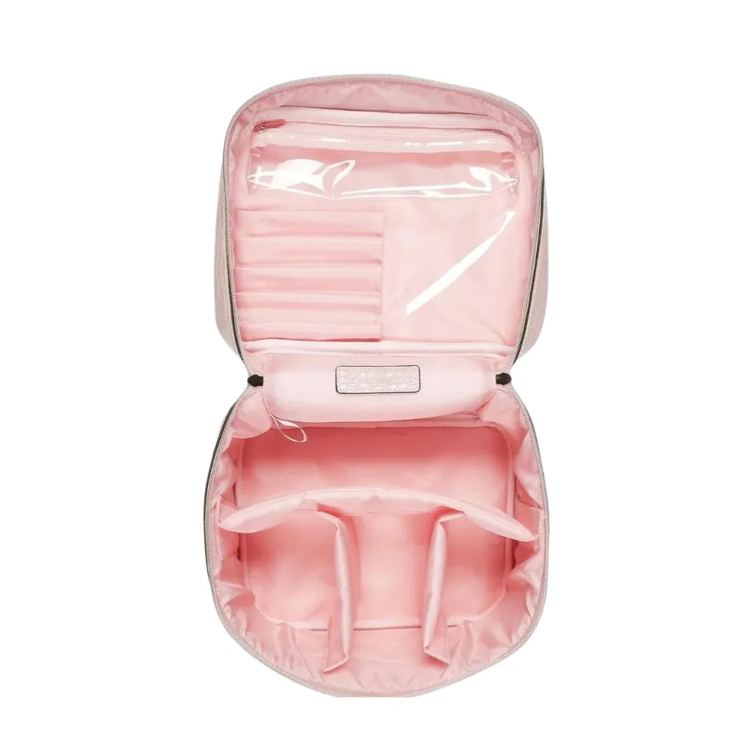 Madrid Bonnie Croc Cosmetic Set | Baby Pink
