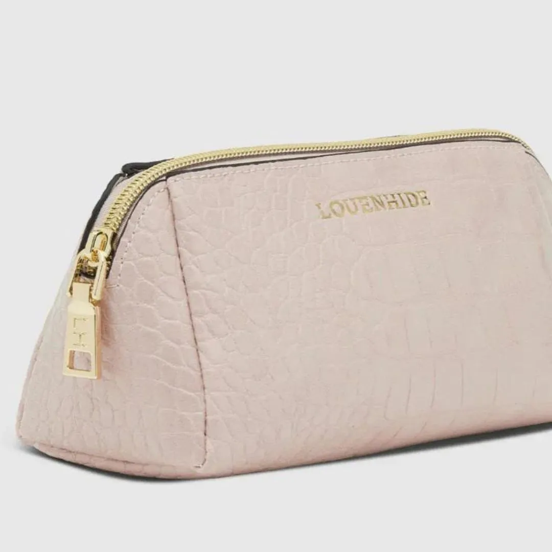 Madrid Bonnie Croc Cosmetic Set | Baby Pink
