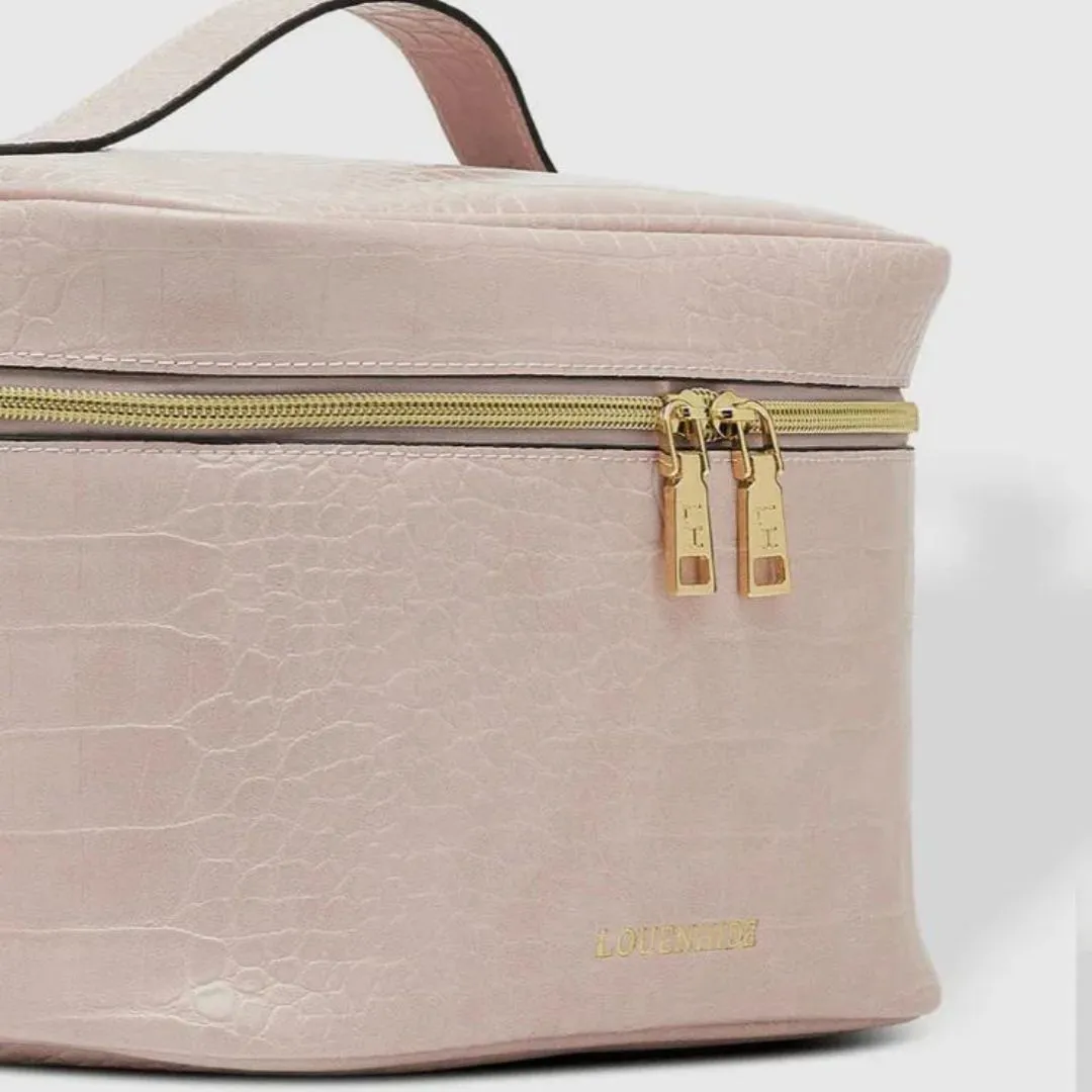 Madrid Bonnie Croc Cosmetic Set | Baby Pink