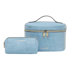 Madrid Bonnie Croc Cosmetic Set | Chambray