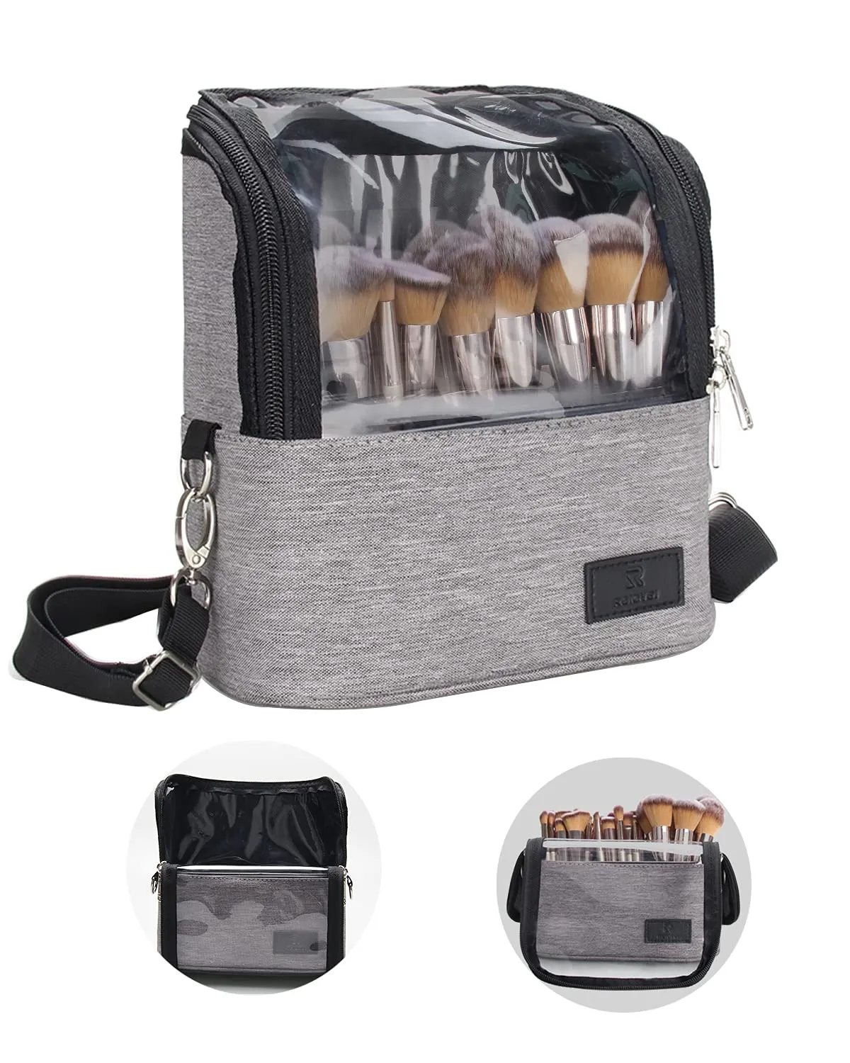 Makeup Brush Case Stand-up (gray, Small)