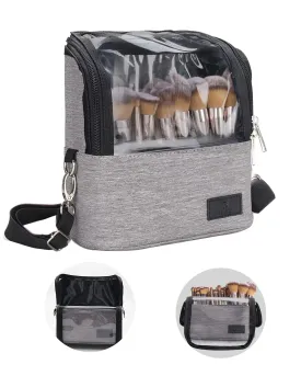 Makeup Brush Case Stand-up (gray, Small)