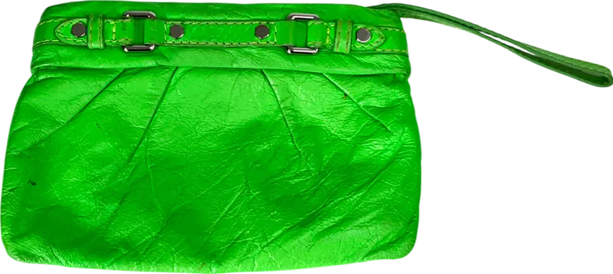 Marc Jacobs Leather Clutch Bag Lime Green