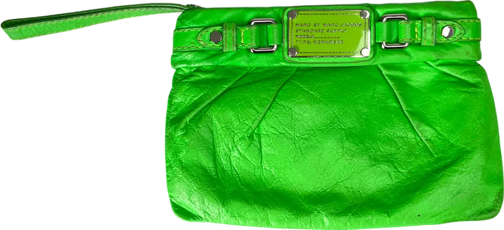 Marc Jacobs Leather Clutch Bag Lime Green
