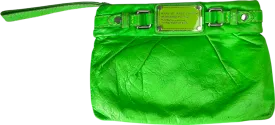 Marc Jacobs Leather Clutch Bag Lime Green