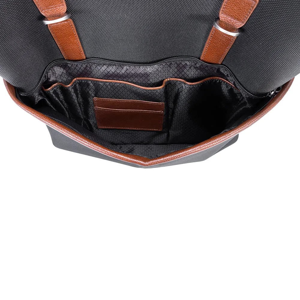 McKlein 17" Nylon Two-Tone Flap-Over Laptop Backpack