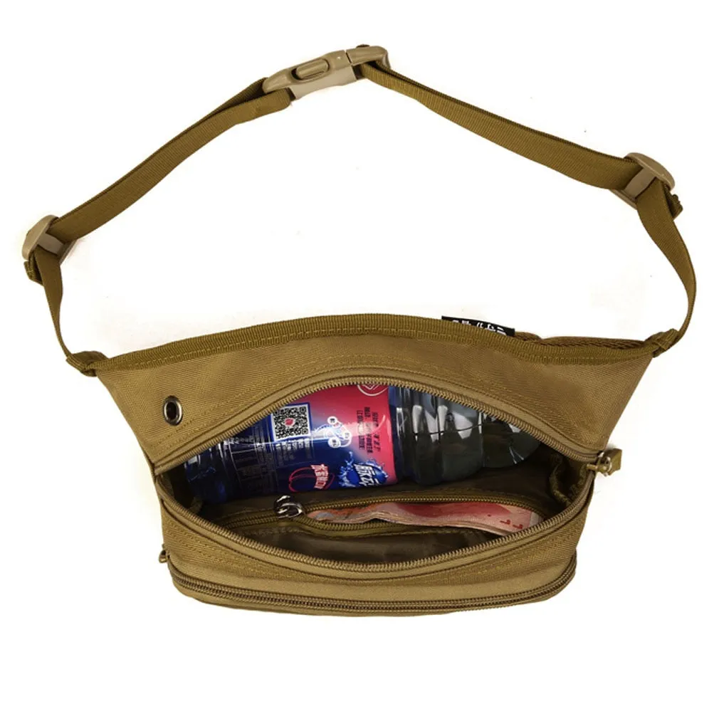 Men Waterproof 1000D Nylon Sling Chest Bag Fanny Pack Waist