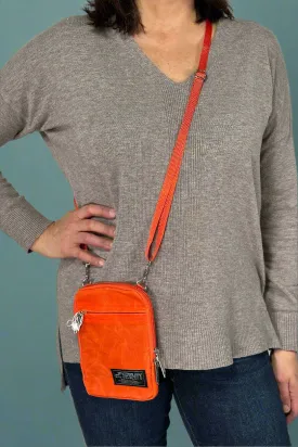 Mini Crossbody Brick Bag - Waxed Red