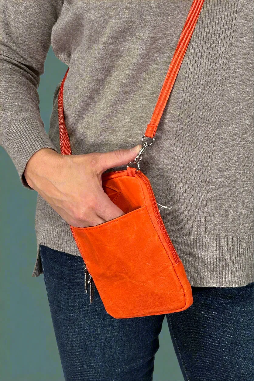 Mini Crossbody Brick Bag - Waxed Red